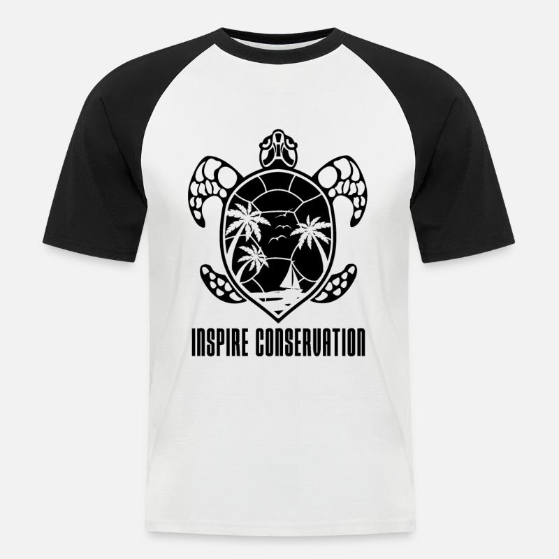 Inspire Conservation Environment Conservationists - Männer Baseball-T-Shirt - Weiß/Schwarz