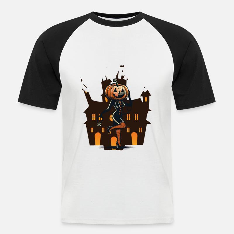 Mutter des Kürbisfelds Lustiger Spruch - Männer Baseball-T-Shirt - Weiß/Schwarz