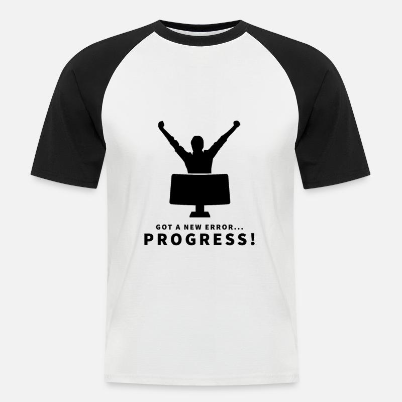 Coder Coding Programmer - Men's Baseball T-Shirt - white/black