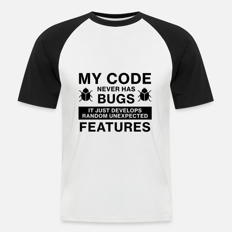 Programmer Coder Coding - Men's Baseball T-Shirt - white/black