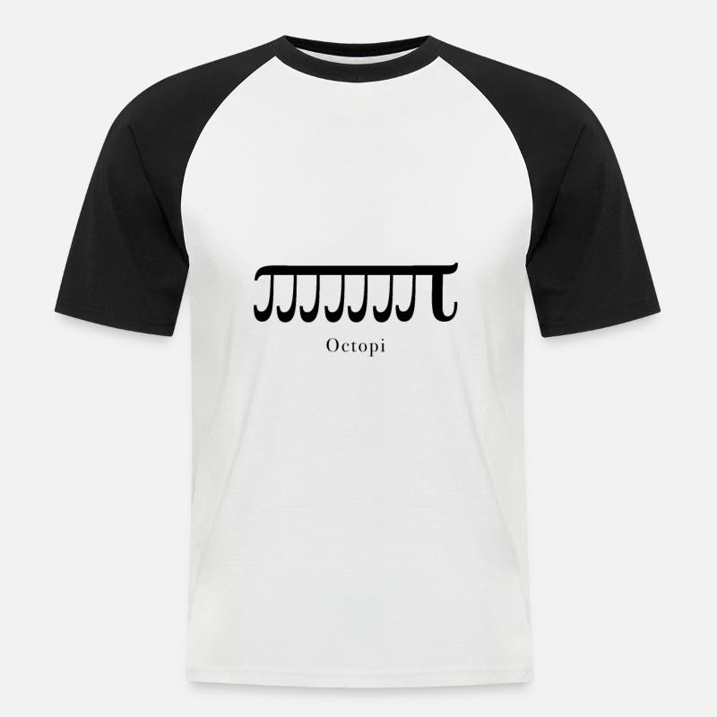 Pi-Mathe-Lehrer-Witzdesign n Mathematiker - Männer Baseball-T-Shirt - Weiß/Schwarz