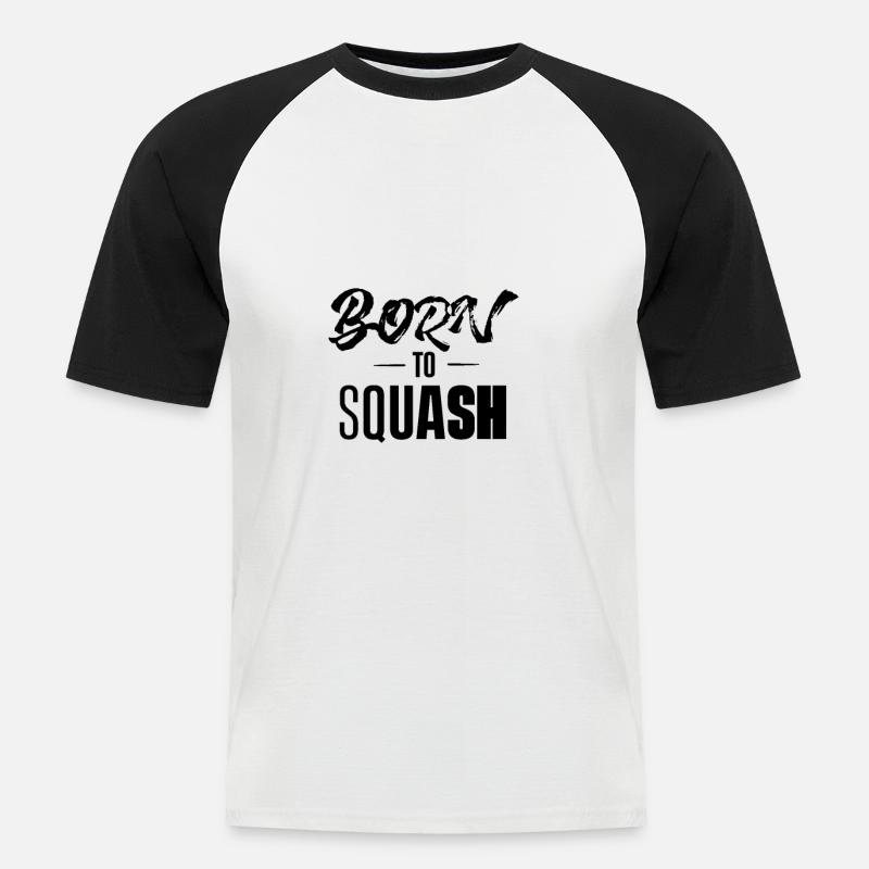 Squash Squash Squash Squash - Men's Baseball T-Shirt - white/black