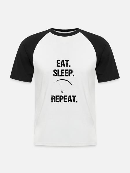 Paragliding paragliding - Men's Baseball T-Shirt - white/black