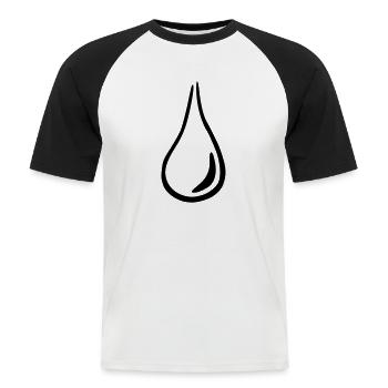 tear drop - Männer Baseball-T-Shirt - Weiß/Schwarz - Vorne - Nik (191cm)