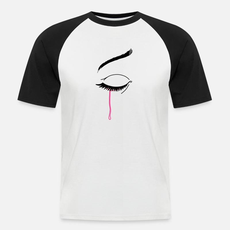 Tear - Men's Baseball T-Shirt - white/black