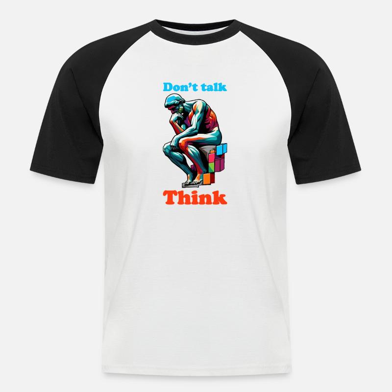 Reden Sie nicht - Männer Baseball-T-Shirt - Weiß/Schwarz