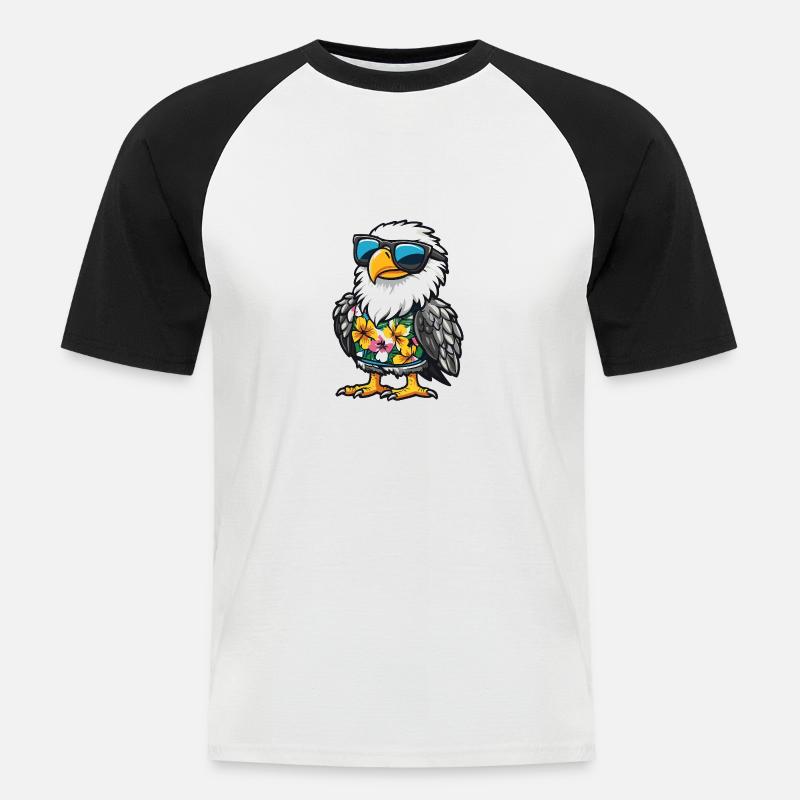 Eagle Comic Cool Summer - Men's Baseball T-Shirt - white/black