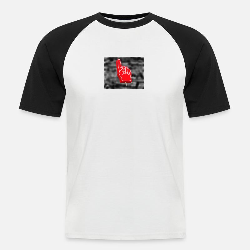 Du bist der Beste - Männer Baseball-T-Shirt - Weiß/Schwarz