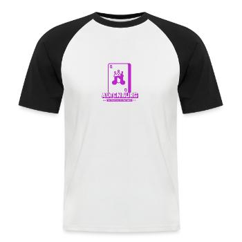 Ostthüringen-Merch - Altenburgs Frauen - Männer Baseball-T-Shirt - Weiß/Schwarz - Vorne - Nik (191cm)