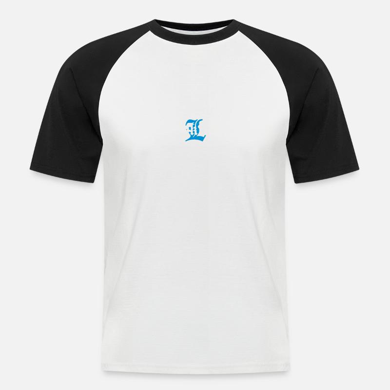 lankwitz - Männer Baseball-T-Shirt - Weiß/Schwarz