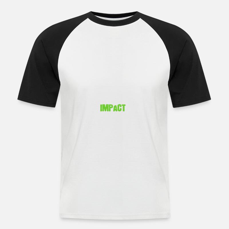 Wirkung machen Influencer Geschenk - Männer Baseball-T-Shirt - Weiß/Schwarz
