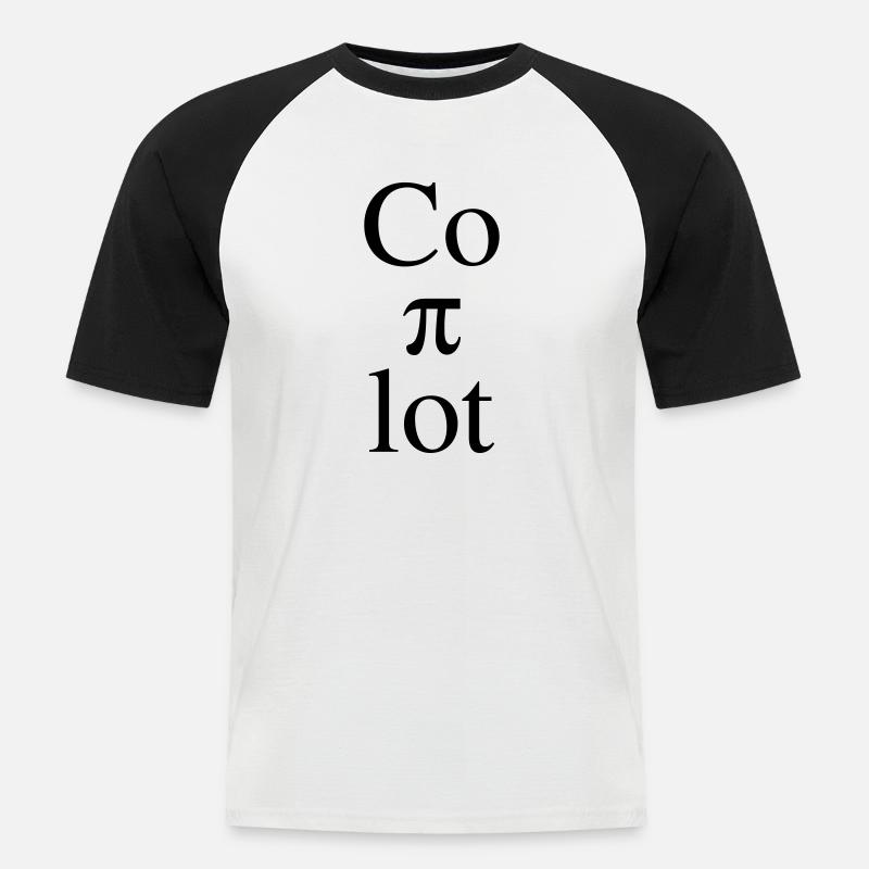 Copilot - Co Pi Lot - Männer Baseball-T-Shirt - Weiß/Schwarz