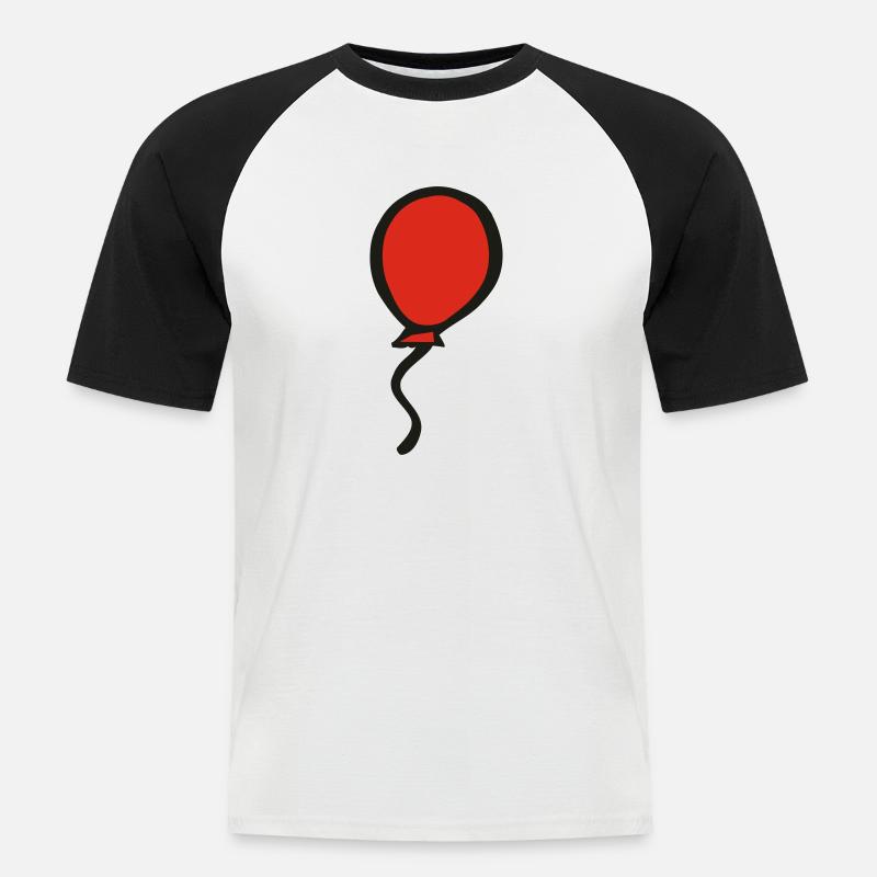 Balloon - Men's Baseball T-Shirt - white/black