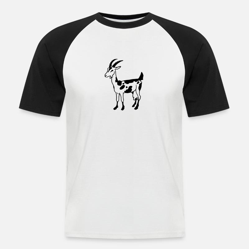Goat - Men's Baseball T-Shirt - white/black