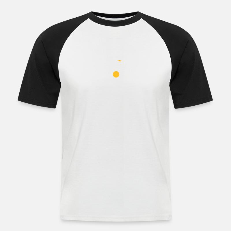Gänseblümchen mit Gans - Männer Baseball-T-Shirt - Weiß/Schwarz