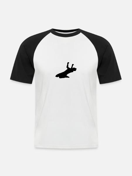 Fußball Tor! - Männer Baseball-T-Shirt - Weiß/Schwarz
