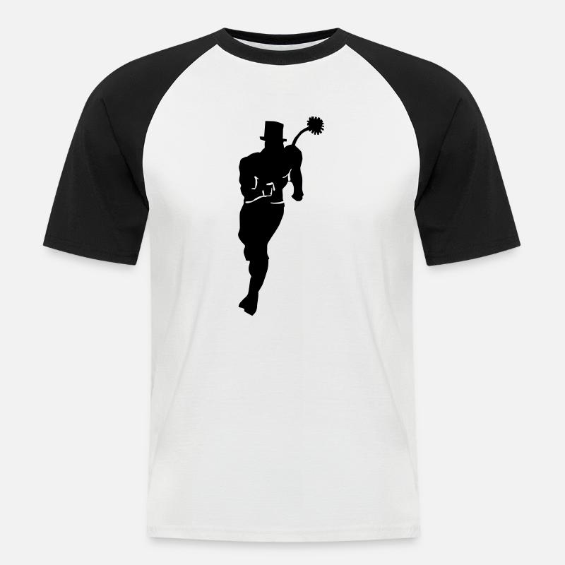 Superfeger - Männer Baseball-T-Shirt - Weiß/Schwarz