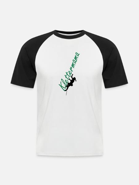 Climbing Mama - Men's Baseball T-Shirt - white/black