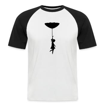 all good things come from above - Men's Baseball T-Shirt - white/black - Front - Nik (191cm)