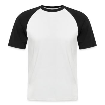 Kiwi - Männer Baseball-T-Shirt - Weiß/Schwarz - Vorne - Nik (191cm)