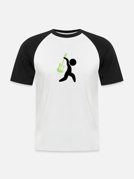 Rockstar (2c)++2013 - Men's Baseball T-Shirt - white/black
