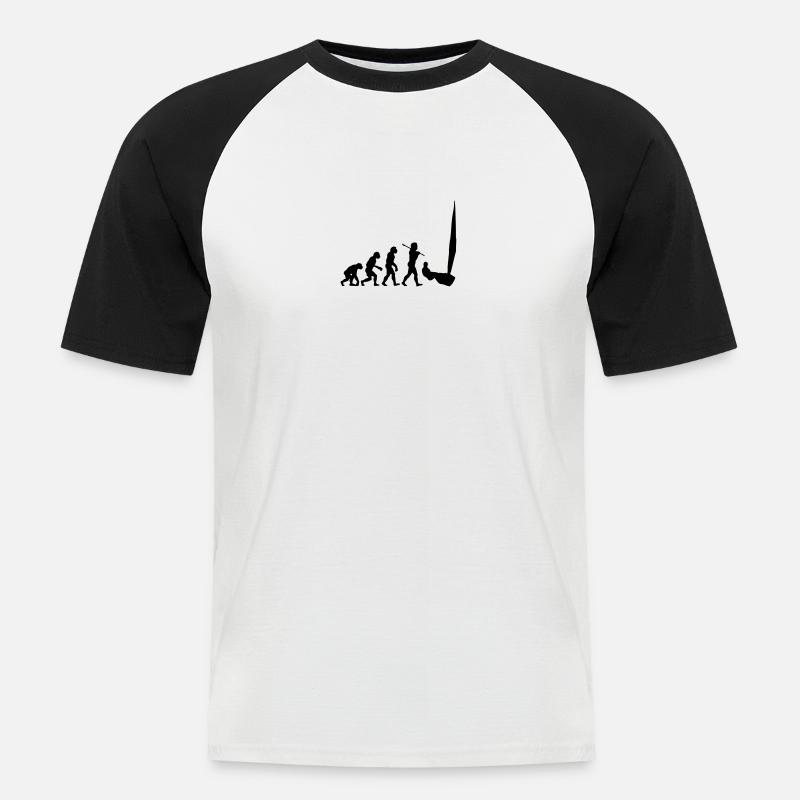 Sailing Evolution 1 - T-shirt baseball manches courtes Homme - blanc/noir