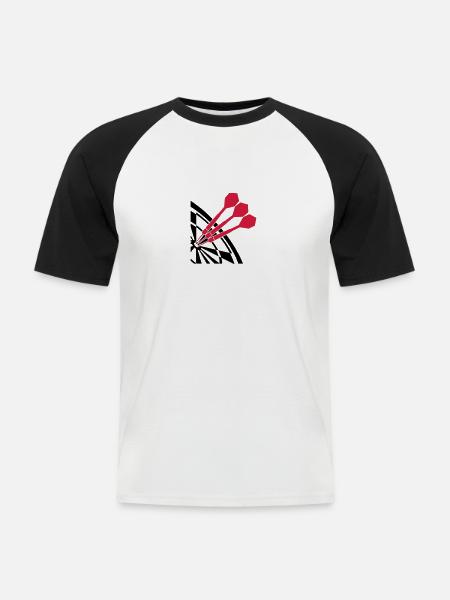 Dart Sport Design - Men's Baseball T-Shirt - white/black
