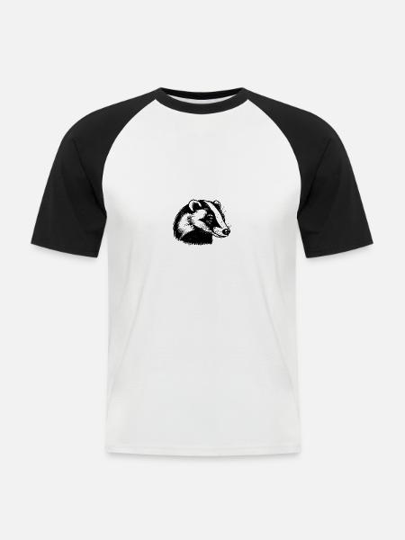 Badger - Men's Baseball T-Shirt - white/black