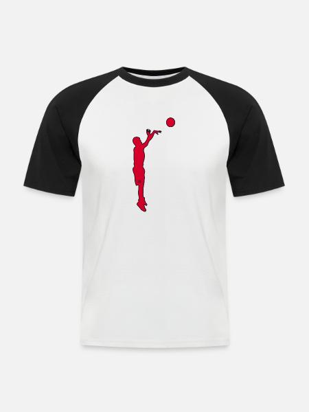 Basketball players - Men's Baseball T-Shirt - white/black