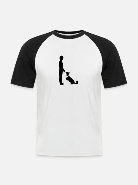 Obedience 3 - Men's Baseball T-Shirt - white/black