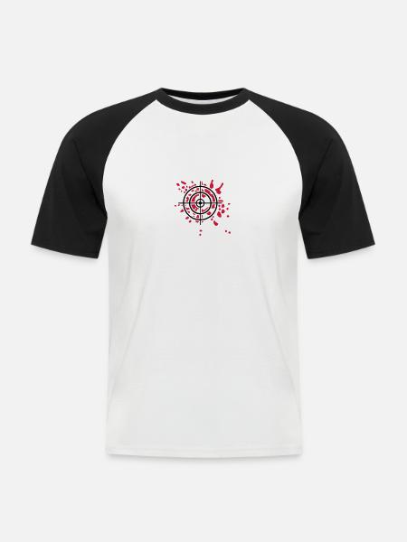Blood - Men's Baseball T-Shirt - white/black