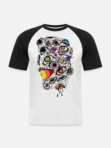 Amass der Klarheit - Männer Baseball-T-Shirt - Weiß/Schwarz