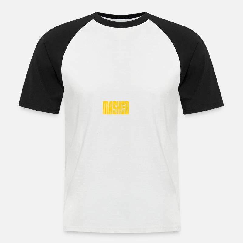 Team Mashed Potato 3 - Männer Baseball-T-Shirt - Weiß/Schwarz