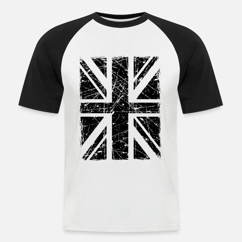 Union Jack - Men's Baseball T-Shirt - white/black