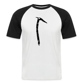 ice pick - Men's Baseball T-Shirt - white/black - Front - Nik (191cm)