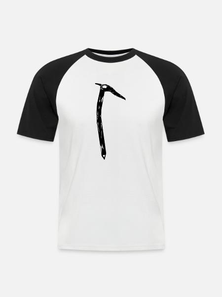 Eispickel - Männer Baseball-T-Shirt - Weiß/Schwarz