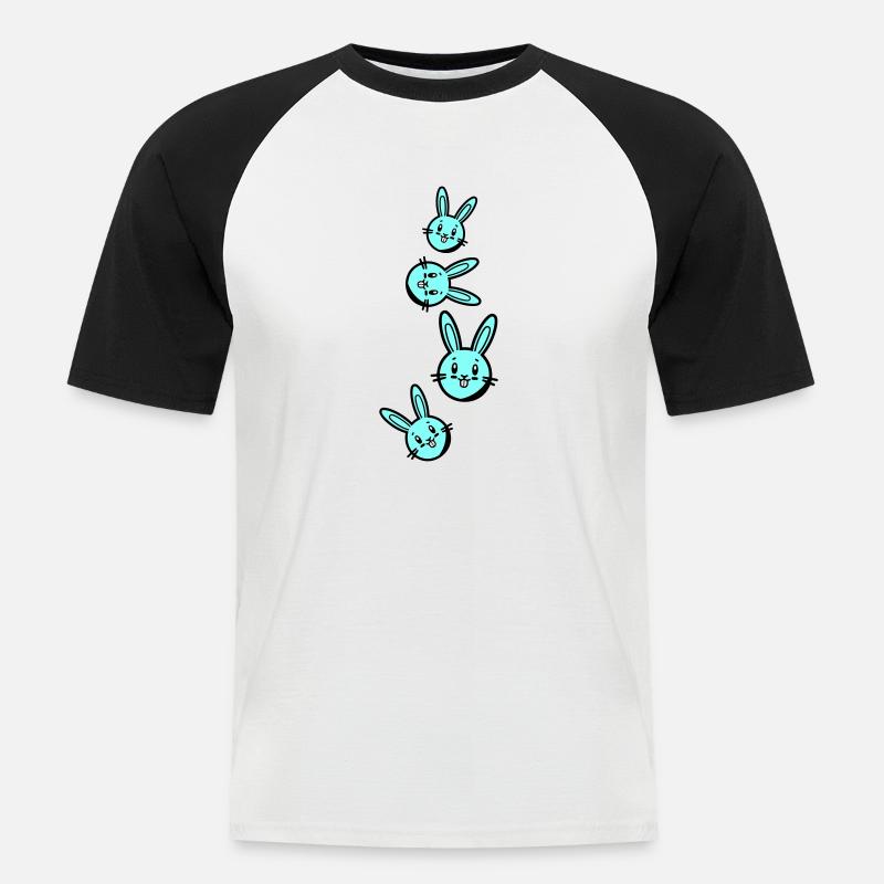 Easter Symbol Bunny - Men's Baseball T-Shirt - white/black