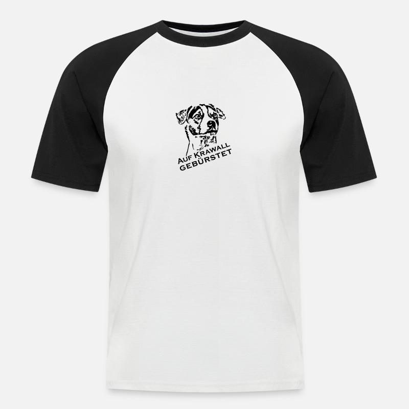 Parson Terrier - Männer Baseball-T-Shirt - Weiß/Schwarz