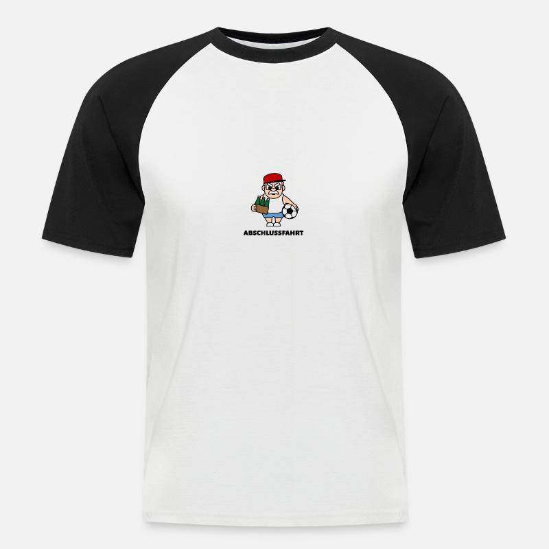 Andy auf Abschlussfahrt - Abschlussfahrt - Männer Baseball-T-Shirt - Weiß/Schwarz