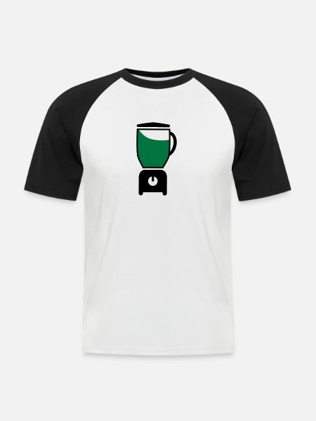 Blender - Männer Baseball-T-Shirt - Weiß/Schwarz
