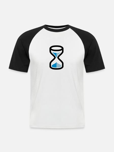 hourglass - Men's Baseball T-Shirt - white/black