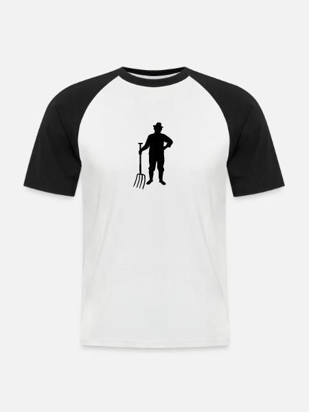 Bauer - Männer Baseball-T-Shirt - Weiß/Schwarz