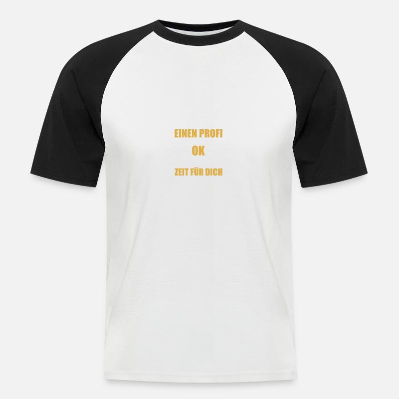 Profi Staplerfahrer Gabelstaplerfahrer - Männer Baseball-T-Shirt - Weiß/Schwarz