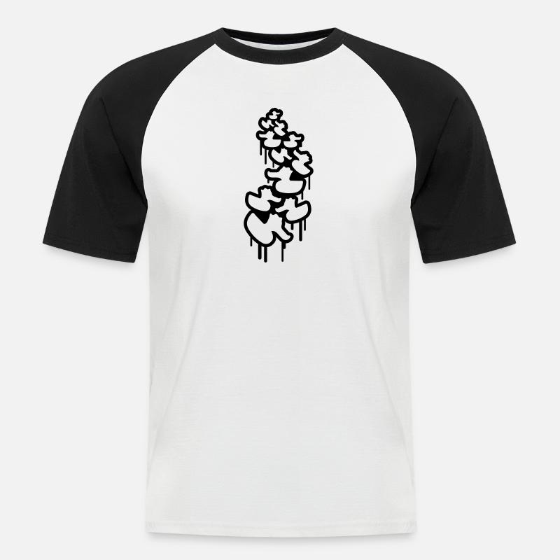Rubber Duck Graffiti - Männer Baseball-T-Shirt - Weiß/Schwarz
