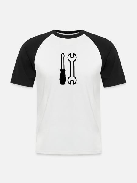 Tools - Men's Baseball T-Shirt - white/black