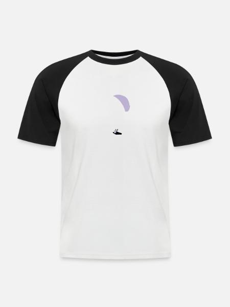 Paraglider - Gleitschirm XC - Männer Baseball-T-Shirt - Weiß/Schwarz