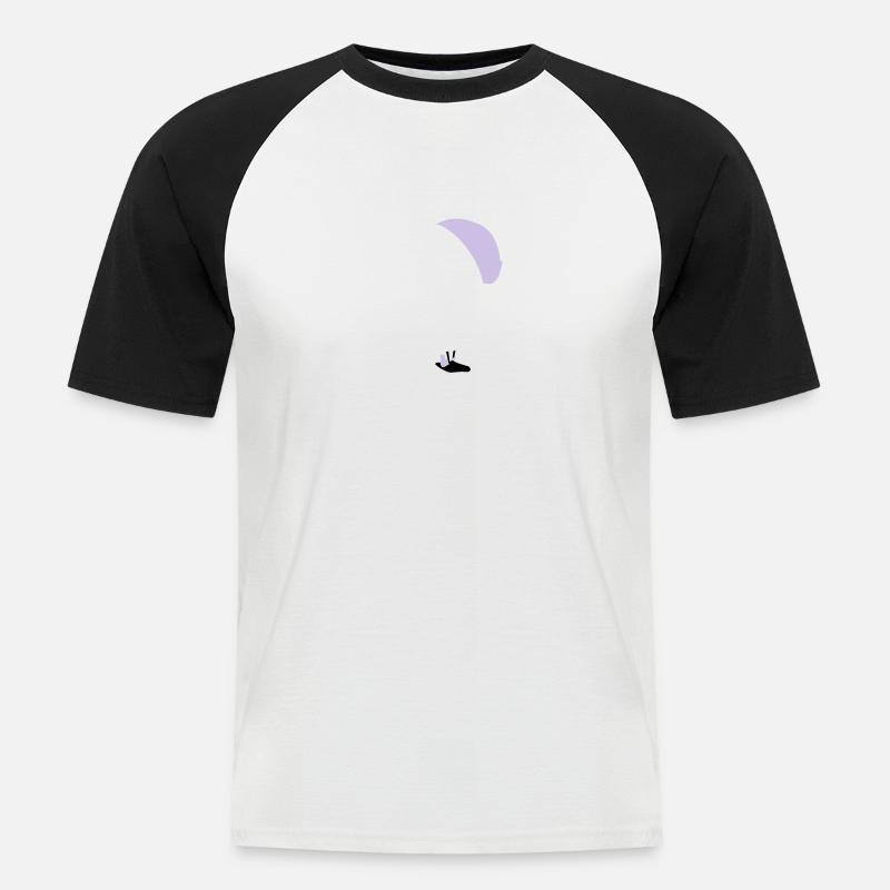 Paraglider - Gleitschirm XC - Männer Baseball-T-Shirt - Weiß/Schwarz