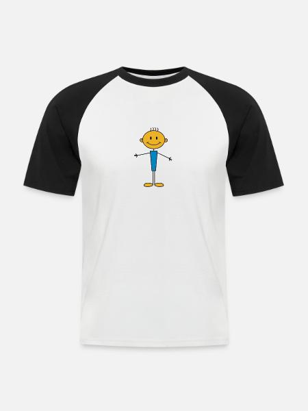 boy - Men's Baseball T-Shirt - white/black