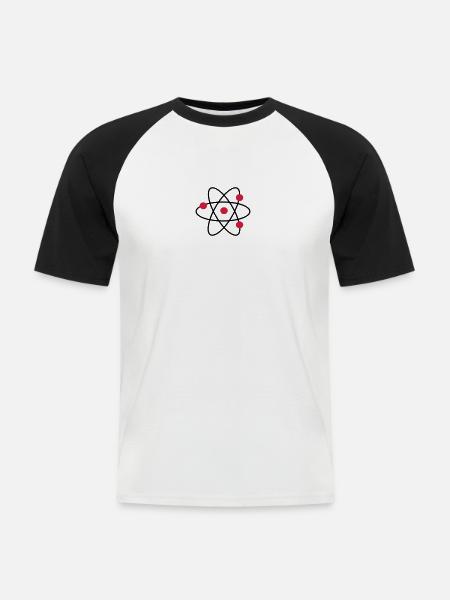 science - Männer Baseball-T-Shirt - Weiß/Schwarz