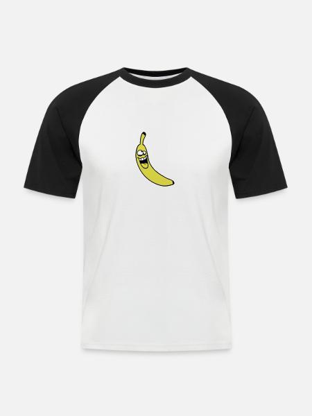 Crazy Banana - Men's Baseball T-Shirt - white/black
